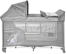 Дитячий манеж Lorelli Moonlight Rocker 2 Layers grey fun
